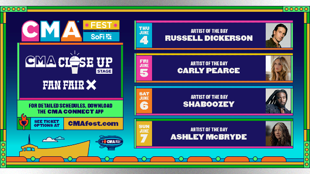 Russell Dickerson, Carly Pearce, Shaboozey & Ashley McBryde take center stage at Fan Fair X