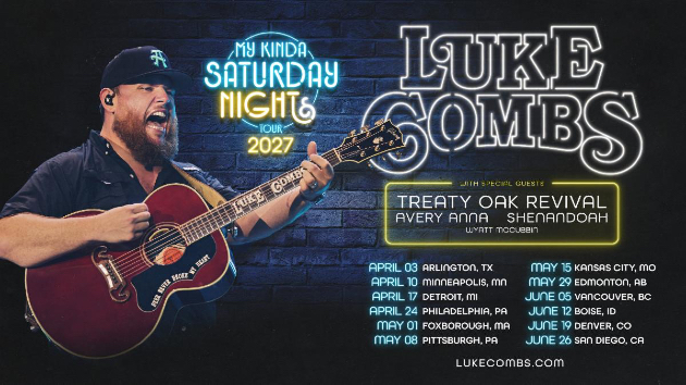 Luke Combs’ My Kinda Saturday Night Tour will return in 2027